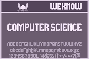 Computer Science Font, a Sans Serif Font by weknow
