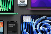 Laptop Air Mockup Phone 15 Pro Set, a Mac Mockup by Avelina Studio (Thumbnail 3 of 3)
