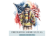 Firefighter American Flag PNG, an Illustration by TatiMockup (Thumbnail 1 of 7)