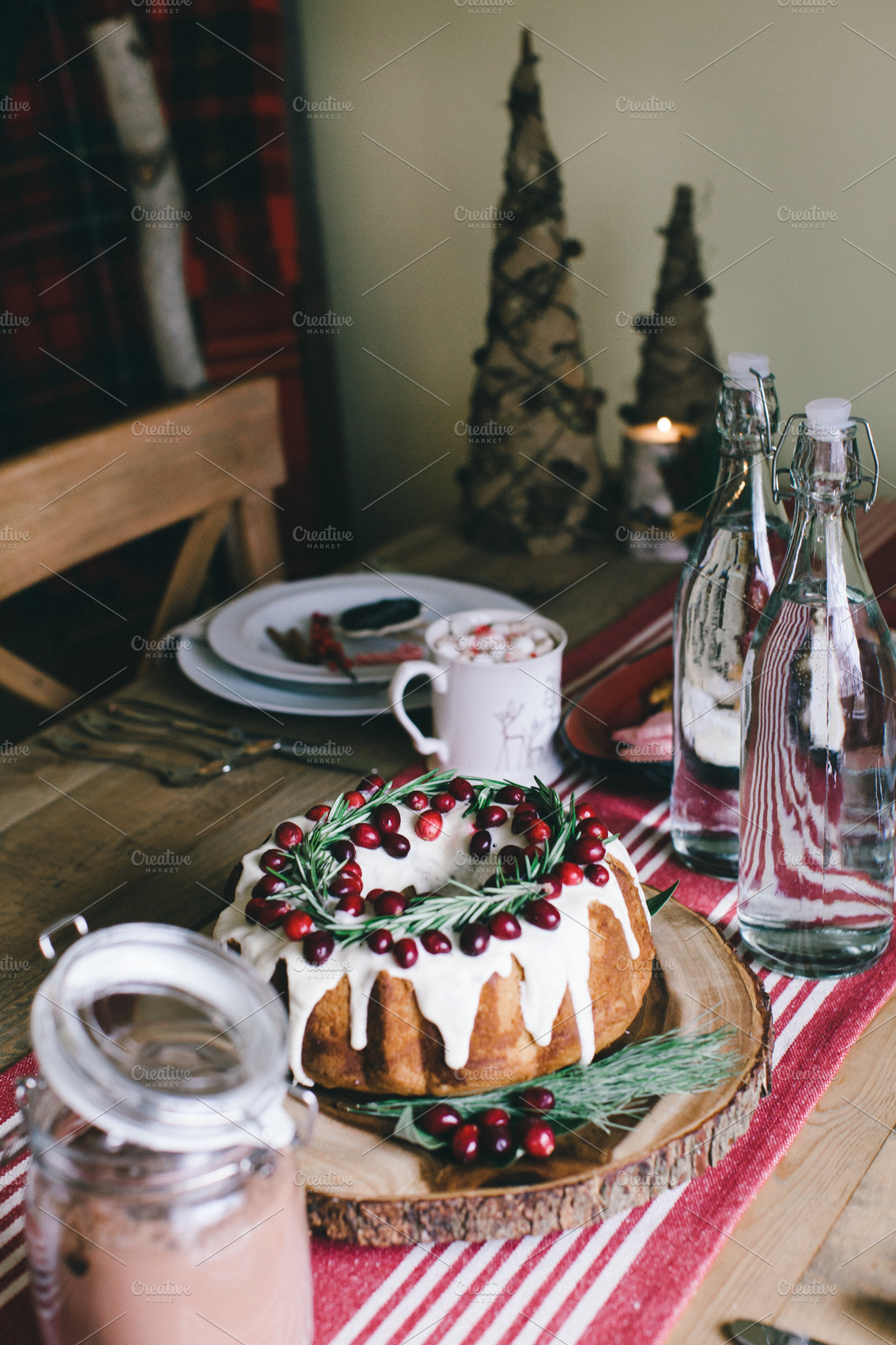 Rustic Holiday Table, a Photo by Heather Nash Photo