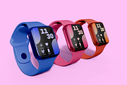 Digital Smartwatch Screen Mockup, a Wearable Device Mockup by skybluecreative (Thumbnail 2 of 2)