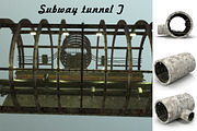 Subway tunnel T, an Environmental 3D Model by AndrewWhite (Thumbnail 1 of 20)