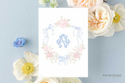 Roses & Bow Wedding Crest, an Object Graphic by Encre Studio (Thumbnail 4 of 4)