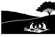 Charming summer picnic family, a Seasonal Illustration by Amazin_art (Thumbnail 13 of 23)