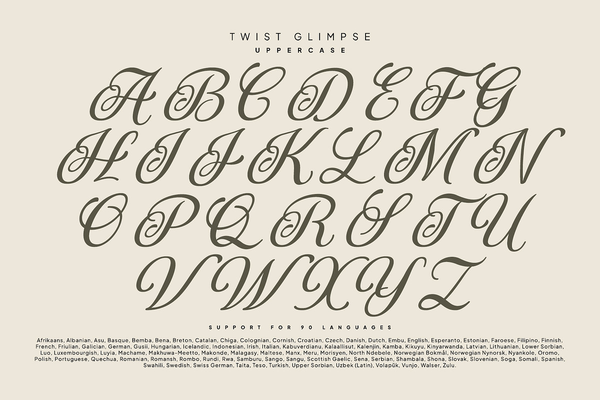 Twist Glimpse, a Font by din-studio.com (Photo 8 of 16)