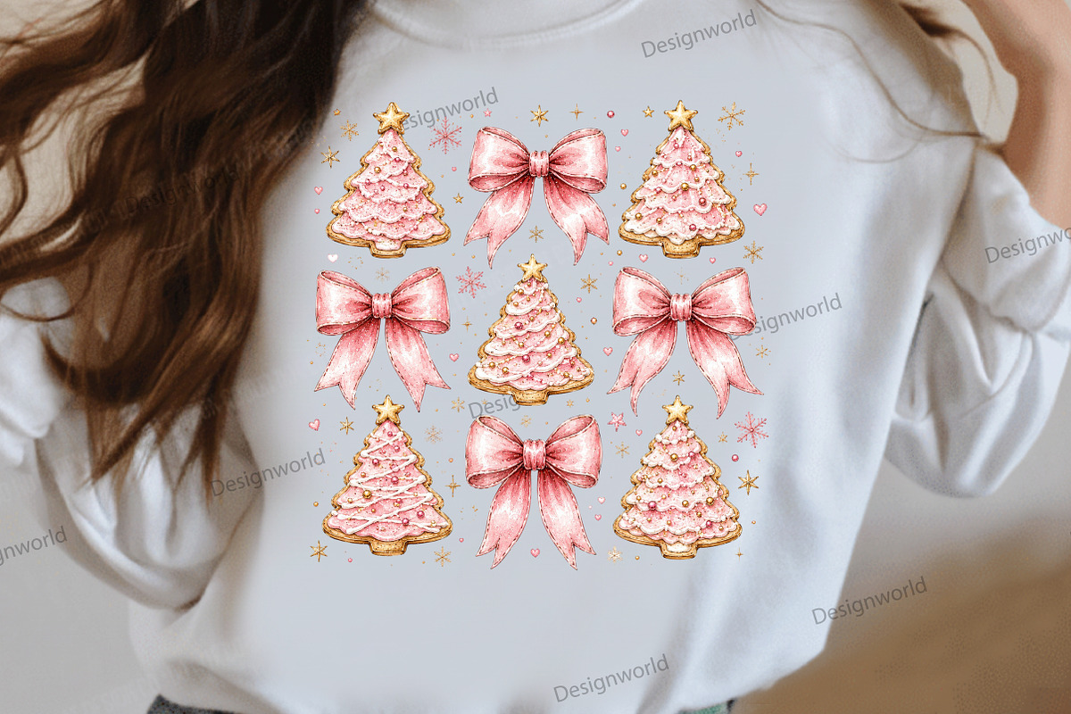 Pink Coquette Christmas Cake PNG, a Seasonal Illustration by Designworld (Photo 2 of 4)