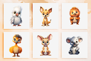 14 Cute Aussie Baby Animals Clipart