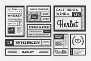34 Vintage Labels, a Font by Tugcu Design Co. (Thumbnail 2 of 5)