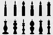 Candle Silhouette SVG, a Decorative Illustration by newminddesign (Thumbnail 1 of 3)