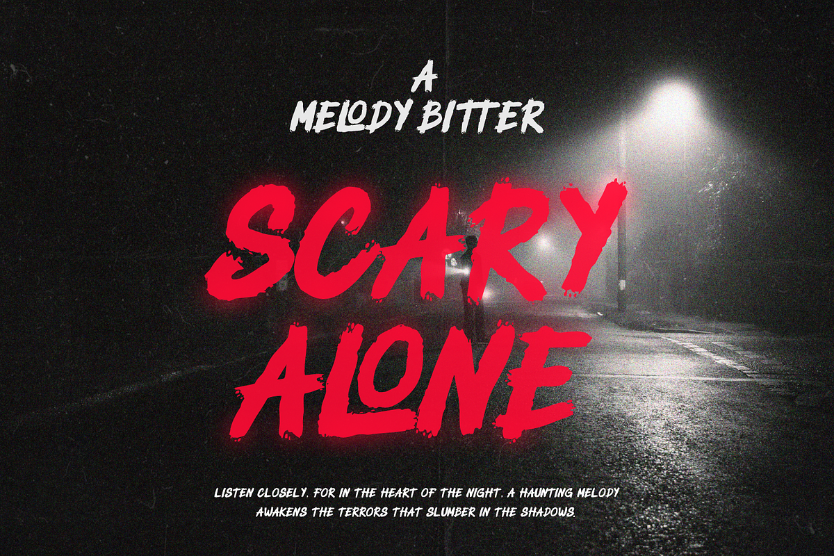 Spasial Krusial Horror Brush, a Sans Serif Font by Haps Space (Photo 6 of 10)