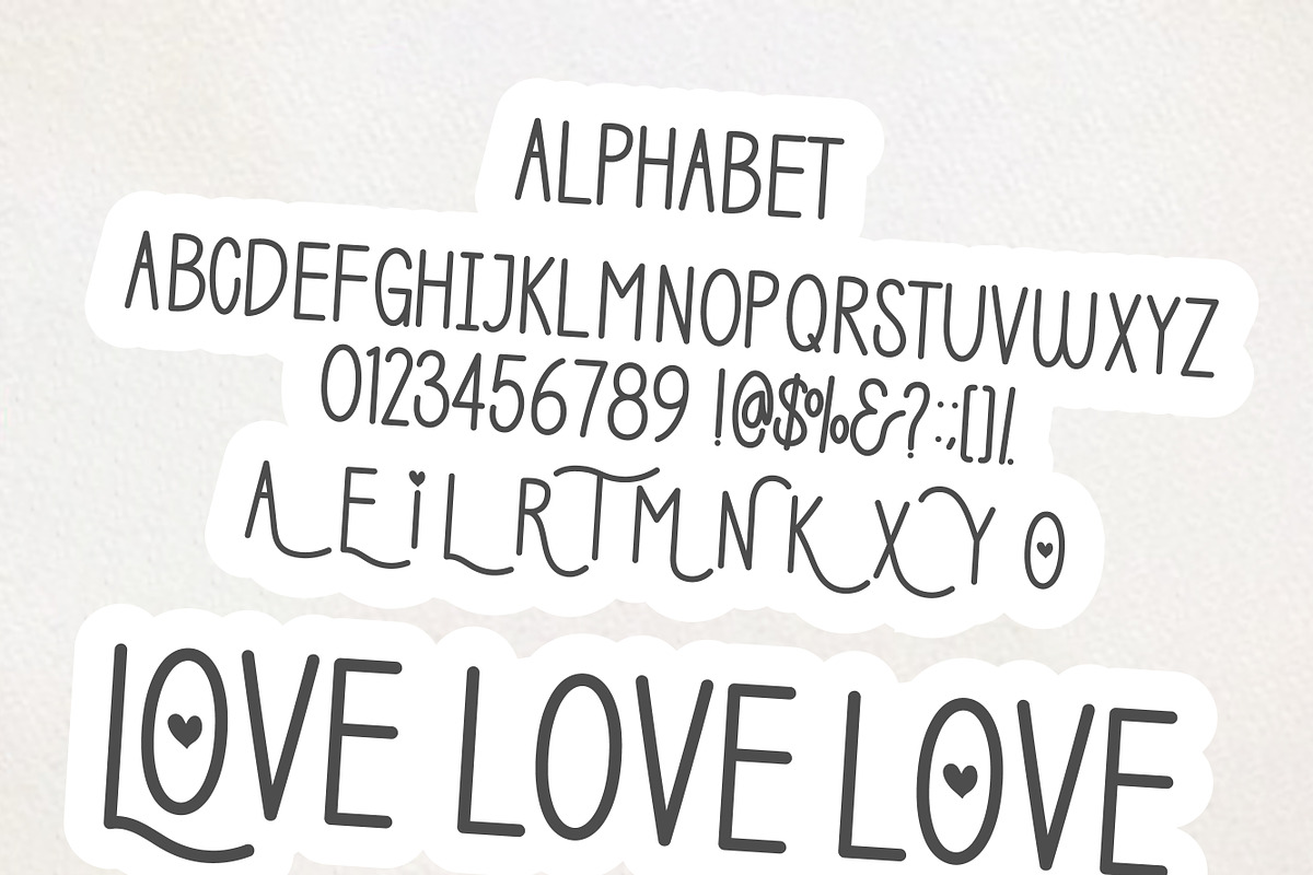 Love Vibes - Playful Handmade, a Handwritten Font by MaxArt Foundry (Photo 4 of 4)