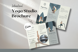 Yoga Studio Trifold Brochure | Canva