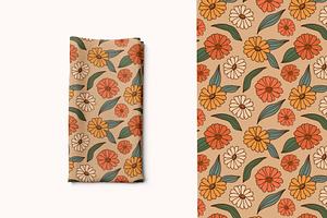 Retro Floral Patterns.