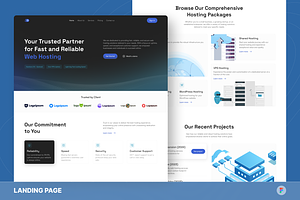 HostWave - Web Hosting Landing Page, an UI Kit Template by Studio Delapan