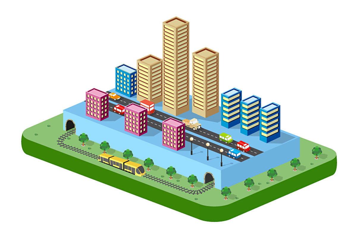 Colorful town, an Illustration by AlexZeL (Photo 1 of 5)