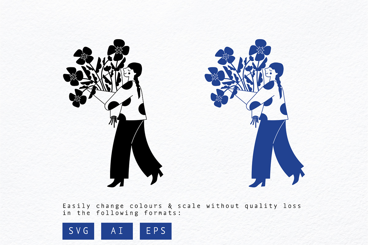 Plants & People: Vector Line Art, a Person Illustration by natahamilton (Photo 5 of 15)