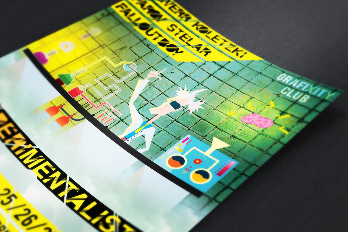 Experimentalist Psychedelic Lab, a Flyer Template by VectorBurn (Photo 2 of 5)