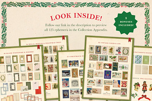 125 Vintage Christmas Ephemera