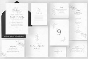 Minimal Sketch Wedding Suite