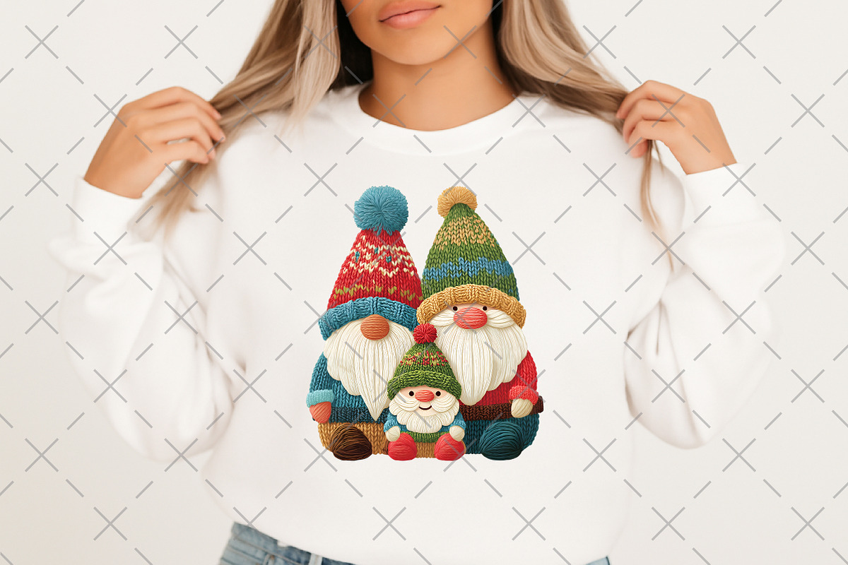 Yarn Crochet Christmas Gnomes PNG, an Illustration by Craft Nest (Photo 4 of 6)