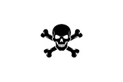 Skull & Crossbones Silhouette Vector, an Illustration by jahid234 (Thumbnail 3 of 51)