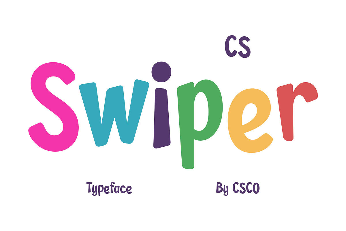 CS Swiper – Cute Font, a Sans Serif Font by Craft Supply Co. (Photo 1 of 8)