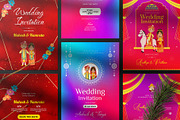 Indian Wedding Invitation Cards, an Invitation Template by Creative Hatti (Thumbnail 2 of 6)