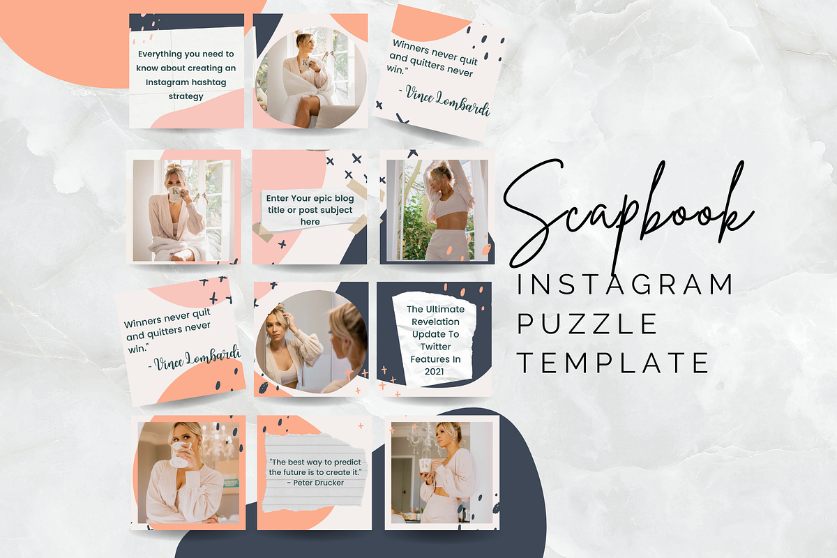 Scrapbook Instagram Puzzle Template, a Social Media Template by Social Assumptions (Photo 10 of 10)