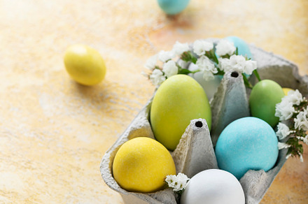 Easter eggs and flower, a Holiday Photo by oxana.denezhkina