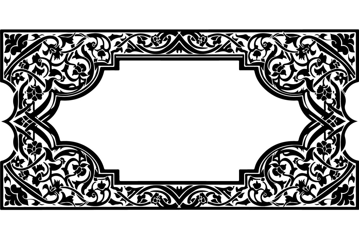 Islamic Decorative Arch Frame Vector, a Decorative Illustration by ...