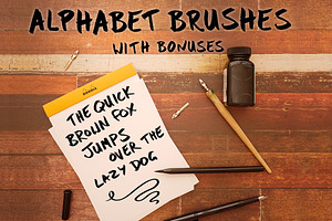 Bold Brush Photoshop Alphabet Set