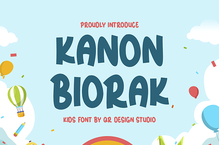 Kanon Biorak - Kids & Playful Font, a Handwritten Font by QR Design Studio