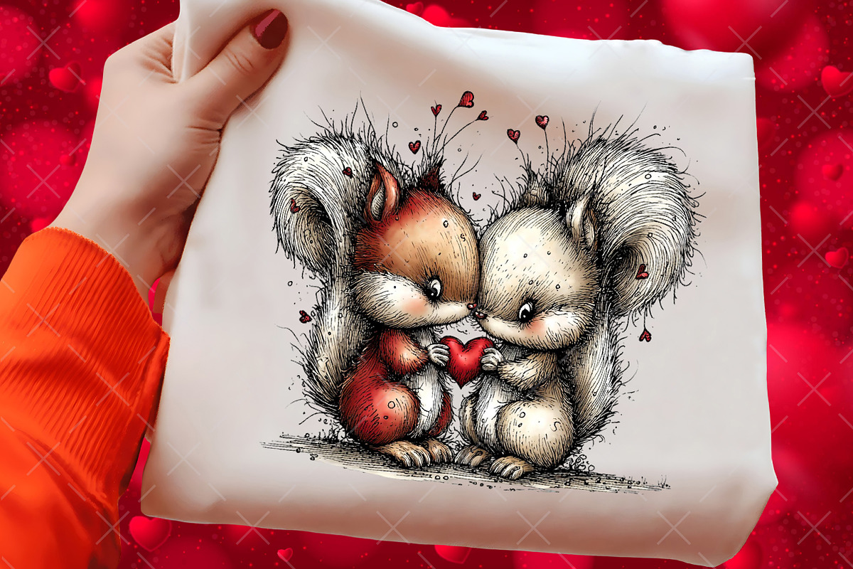 Watercolor Valentine Forest Animals, an Illustration by Craft Nest (Photo 7 of 7)