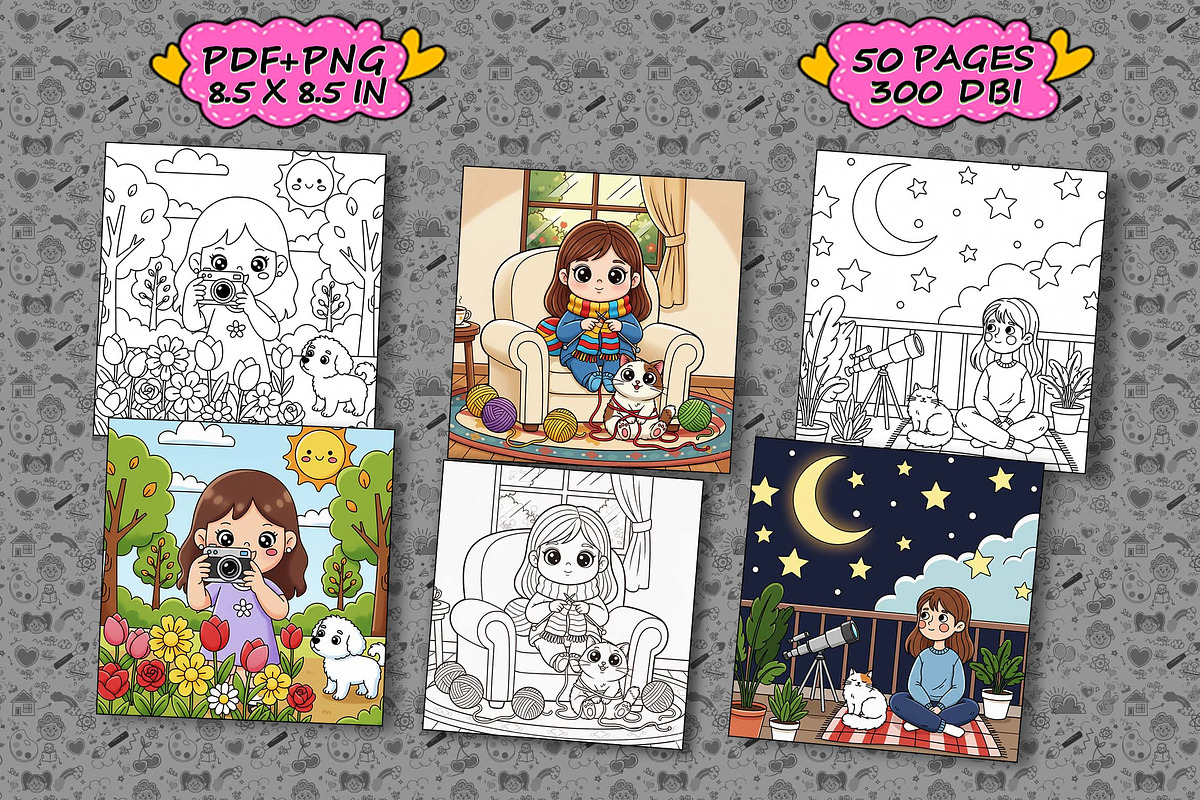 Cozy Times Chill Moments Book pages, an Illustration by one-touch (Photo 3 of 9)