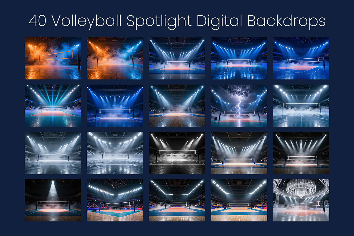 Volleyball Spotlight Backdrops, a Background Graphic by 3Motional (Photo 10 of 15)