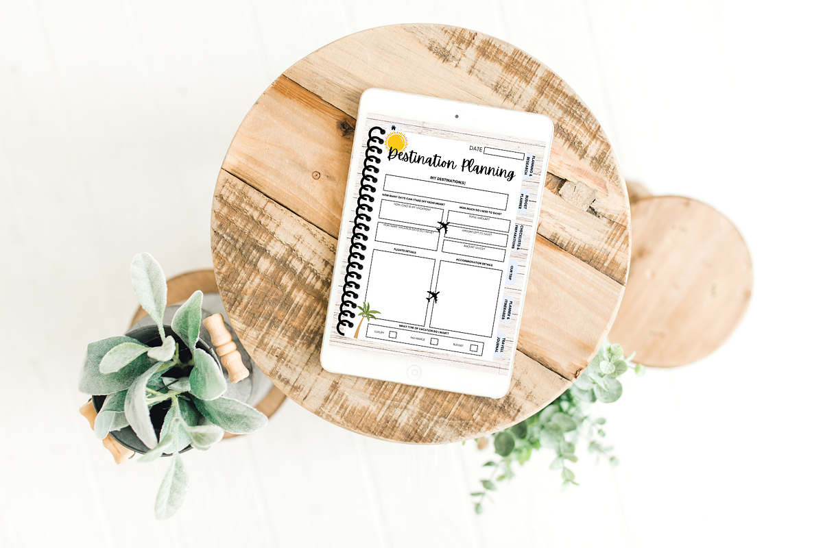 Canva Summer Travel Digital Planner, a Stationery Template by DigitalbossCreations (Photo 7 of 10)