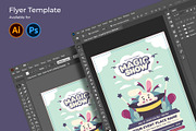 Playful Magic Show Flyer Template, a Flyer Template by Huge Dream Studio (Thumbnail 4 of 5)
