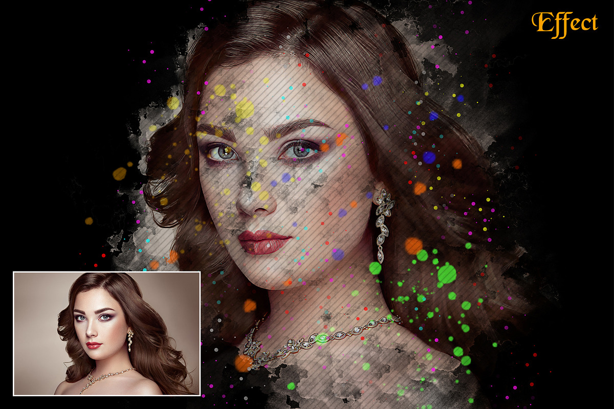 Mixed Watercolor Photoshop Effect, an Action Add-On by CraftingStudio (Photo 4 of 6)