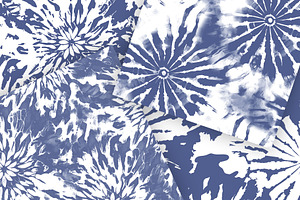 Blue Ink Tie Dye Patterns