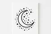 50 Crescent Moon with Stars, an Empty State Illustration by Amazin_art (Thumbnail 30 of 47)