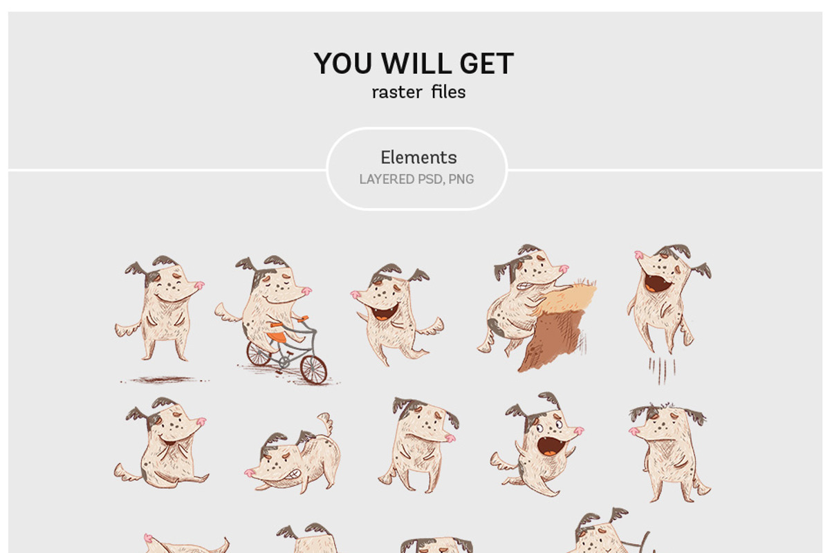 One Dog Story • Character set, an Illustration by Yeticrab (Photo 11 of 12)