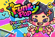 Funky Pop Grunge Procreate Brushes, a Brush Add-On by ProcreateiBox (Thumbnail 1 of 8)