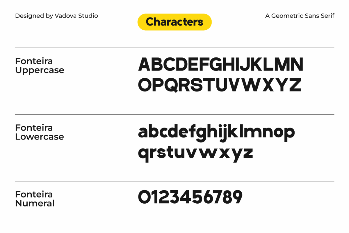Fonteira Geometric Sans Serif Font, a Sans Serif Font by Vadovastd (Photo 2 of 9)