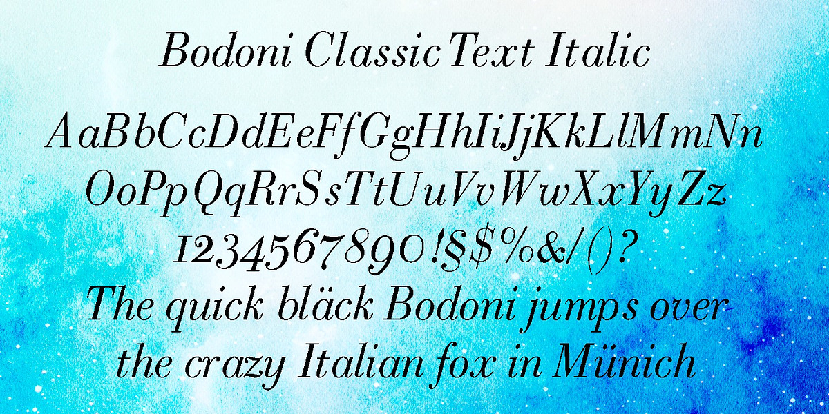 Bodoni Classic Text, a Serif Font by Wiescher-Design (Photo 3 of 3)