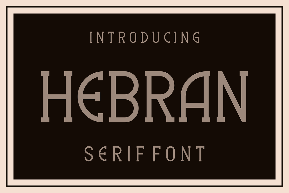 Hebran - Serif Font, a Serif Font by lelevien (Photo 1 of 4)