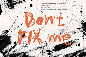 Don't fix handwritten instinct font