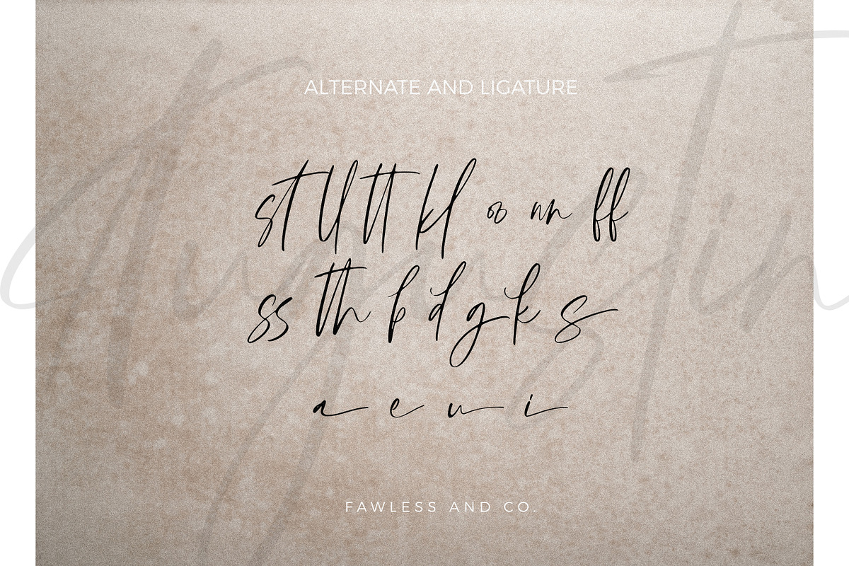 Augustin - Modern Signature Font, a Script Font by Flawless And Co (Photo 10 of 10)