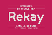 Rekay, a Sans Serif Font by twinstd (Thumbnail 1 of 11)