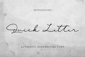 Quick Letter - Authentic Handwritten