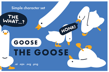 Funny cute Goose, an Animal Illustration by Pásha